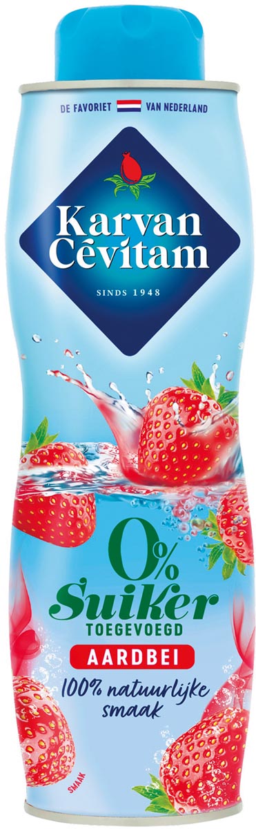 Karvan Cévitam siroop, fles van 60 cl, 0% suiker, aardbei Karvan Cévitam siroop, fles van 60 cl, 0% suiker, aardbei