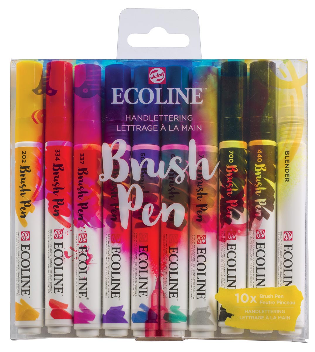 Talens Ecoline Brush pen, etui van 10 stuks, handlettering