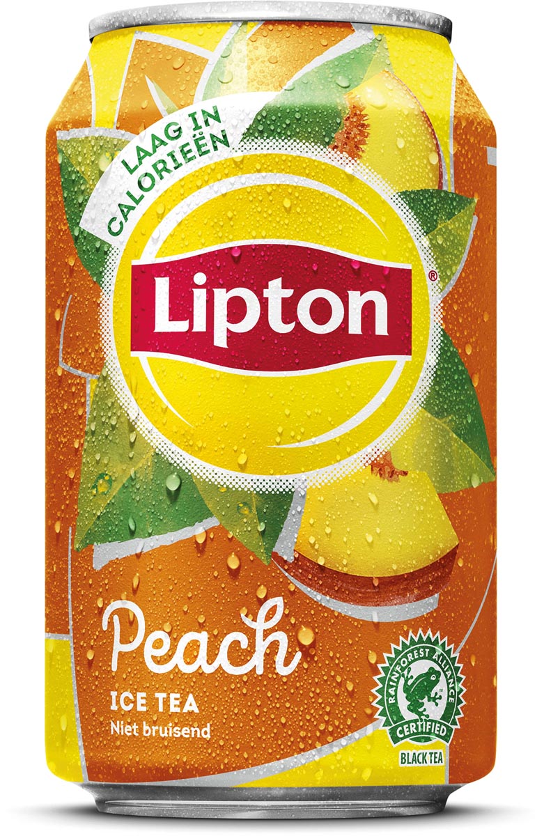 Lipton Ice Tea Peach frisdrank, niet bruisend, blik van 33 cl, pak van 24 stuks