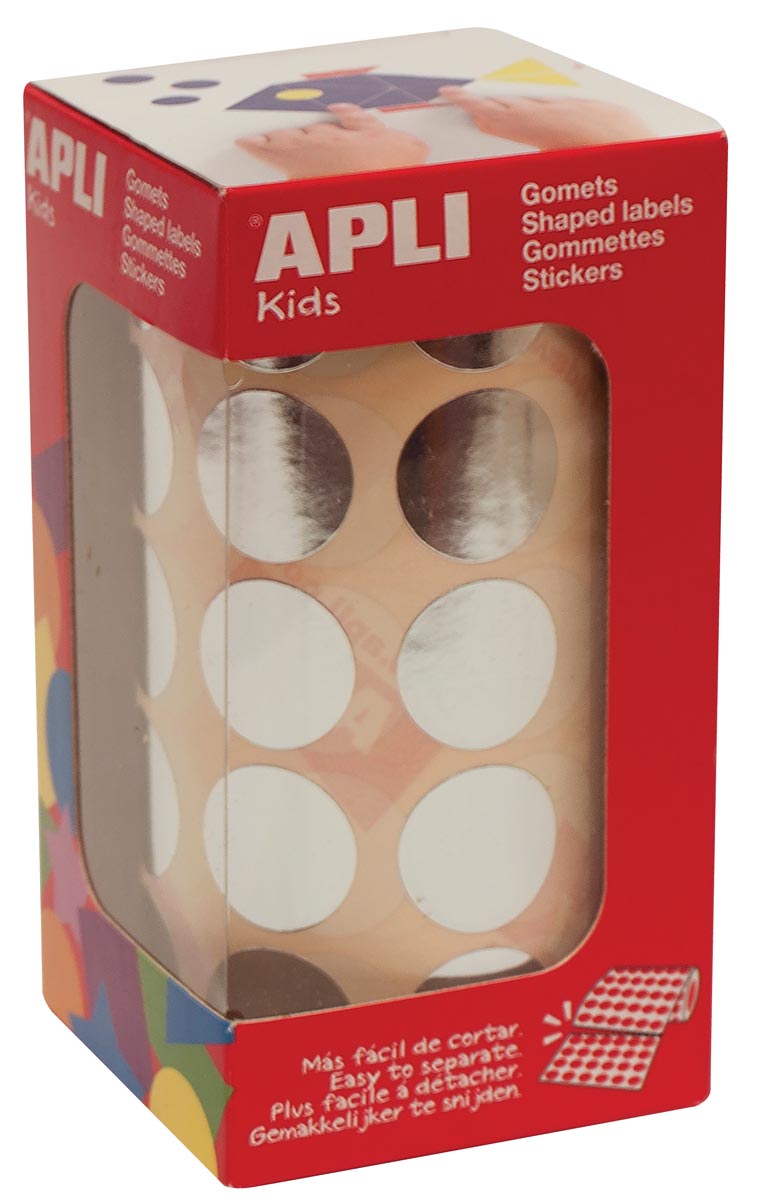 Apli Kids Stickers Op Rol Cirkel Diameter 20 Mm 1770 Stuks Metallic Zilver huismerk kopen in de aanbieding Apli Kids Stickers Op Rol Cirkel Diameter 20 Mm 1770 Stuks Metallic Zilver huismerk kopen in de aanbieding