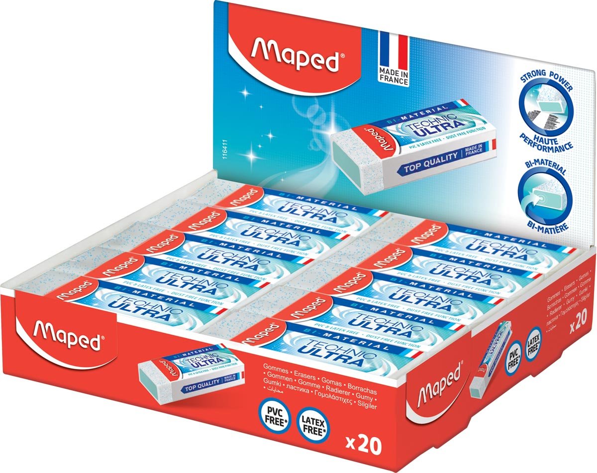 Maped gom Technic Ultra, display met 20 stuks afbeelding