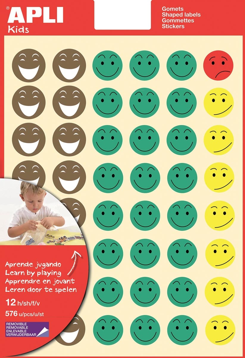 Apli Kids beloningsstickers Happy Smile, blister met 576 stickers afbeelding