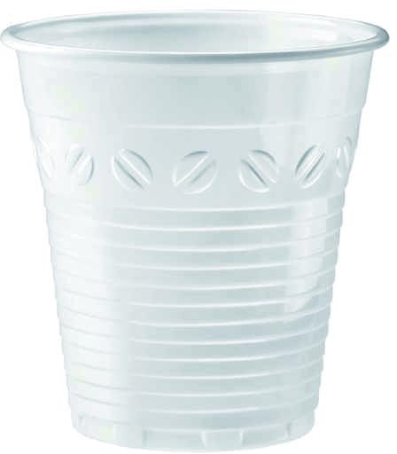 Automaatbeker Copacto uit polystyreen voor warme dranken, 180 ml, transparant, pak van 100 stuks