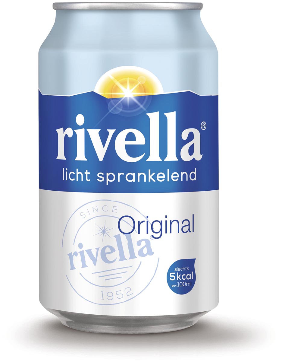 Rivella Original frisdrank, licht bruisend, blik van 33 cl, pak van 24 stuks