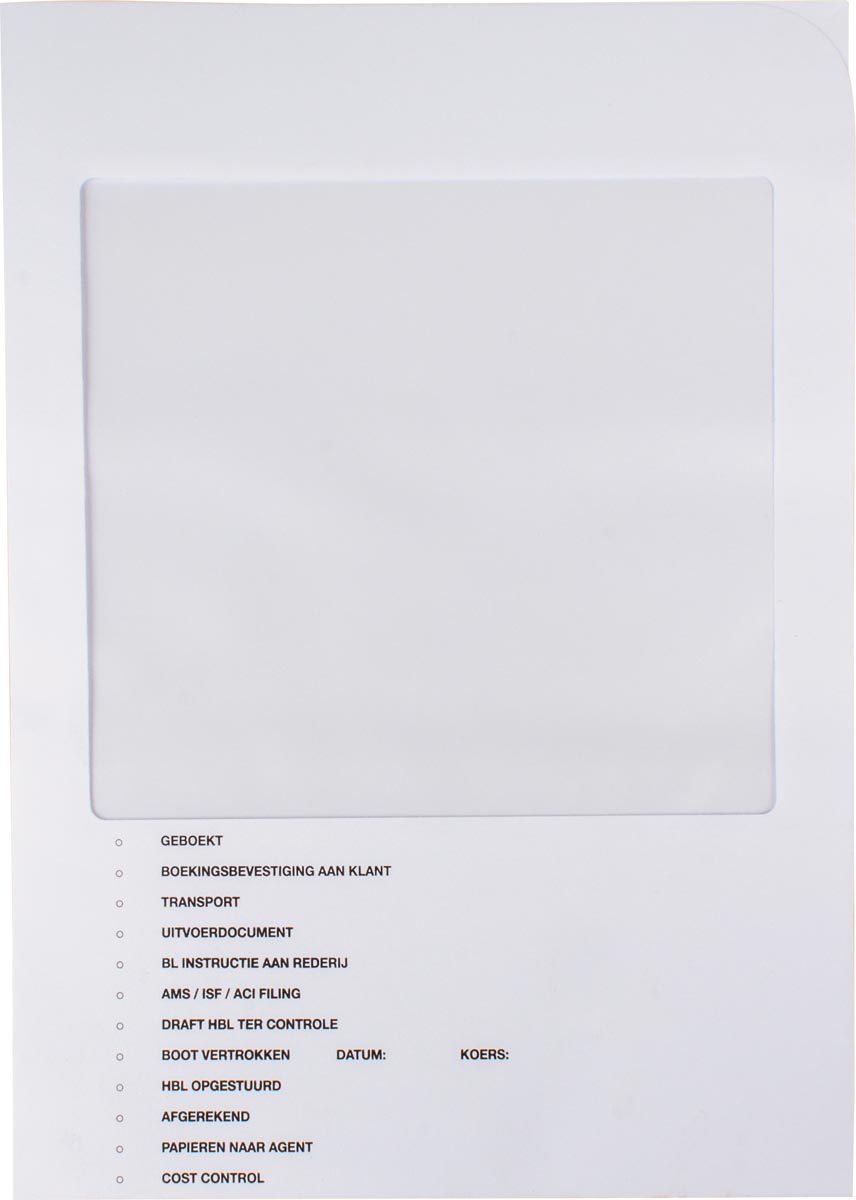 Douane mapje, wit, pak van 100 stuks afbeelding