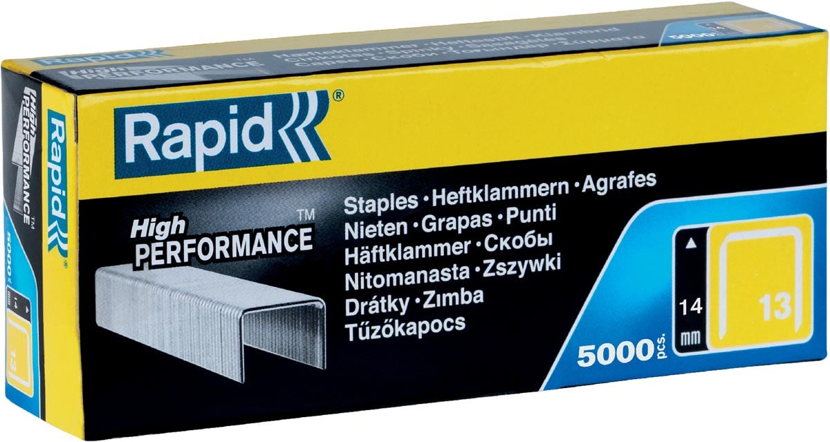 Rapid nietjes 13/14, gegalvaniseerd, doos van 5.000 nietjes afbeelding