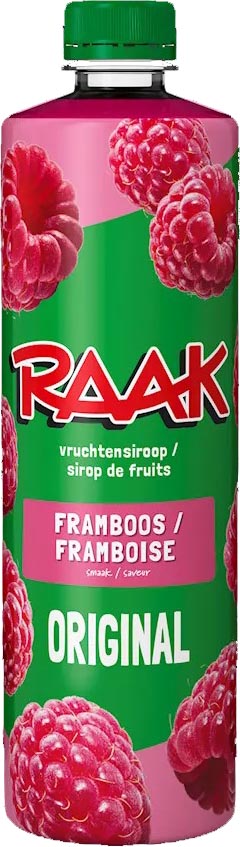 Raak siroop framboos, fles van 75 cl