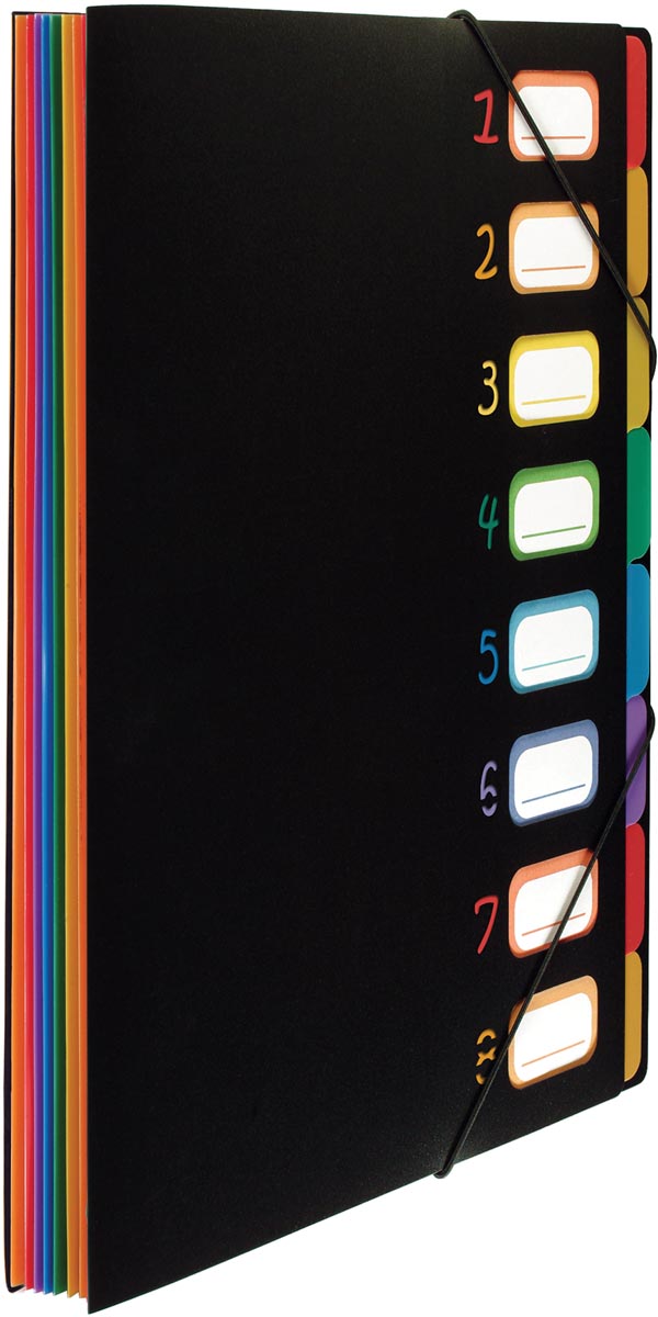 Viquel Rainbow Class sorteermap, ft A4, met 8 vakken afbeelding