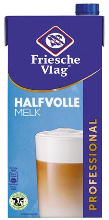 Friesche Vlag Langlekker koffiemelk, pak van 1 liter, halfvolle melk afbeelding