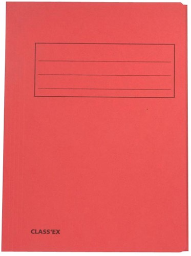 Class'ex dossiermap, 3 kleppen ft 23,7 x 32 cm (voor ft A4), kers