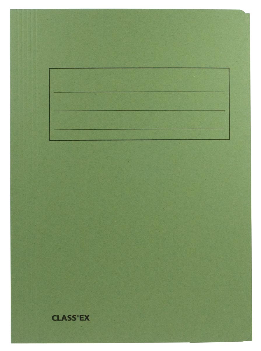 Class&apos;ex dossiermap, 3 kleppen ft 23,7 x 32 cm (voor ft A4), groen afbeelding
