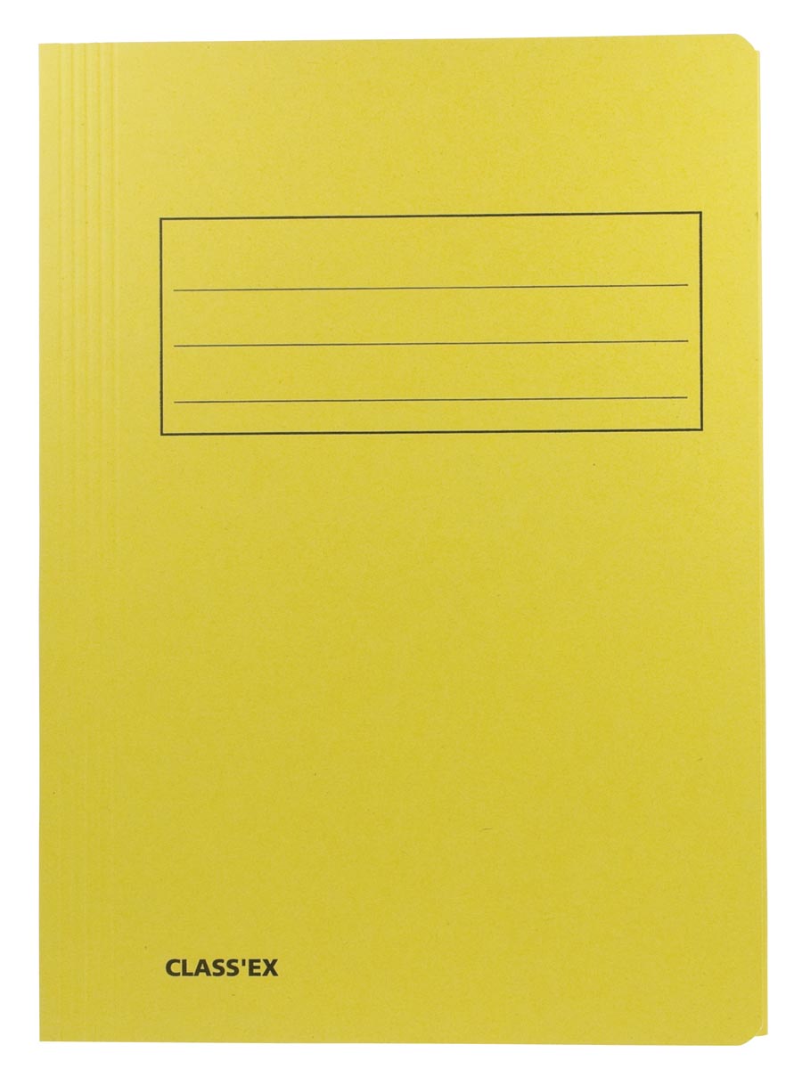 Class&apos;ex dossiermap, 3 kleppen ft 23,7 x 32 cm (voor ft A4), geel afbeelding