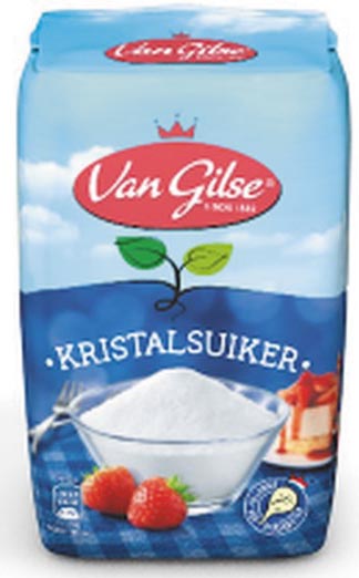 Van Gilse kristalsuiker, pak van 1 kg Van Gilse kristalsuiker, pak van 1 kg