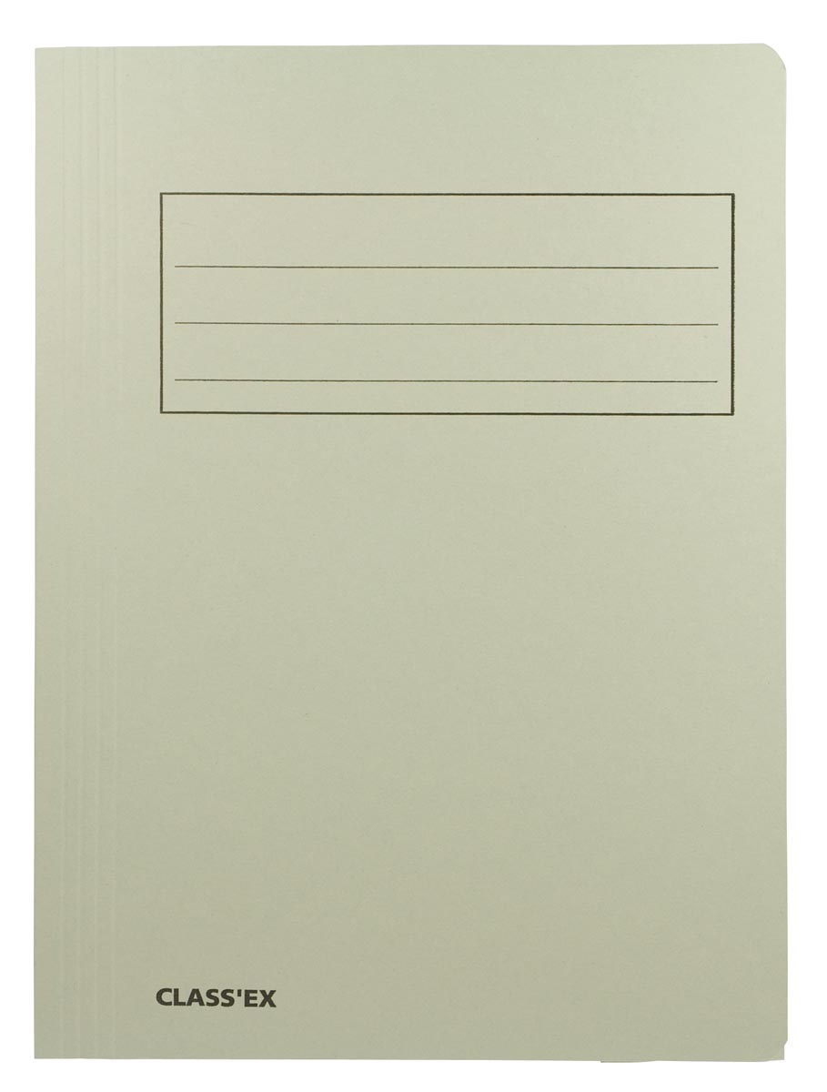 Class&apos;ex dossiermap, 3 kleppen ft 23,7 x 32 cm (voor ft A4), grijs afbeelding