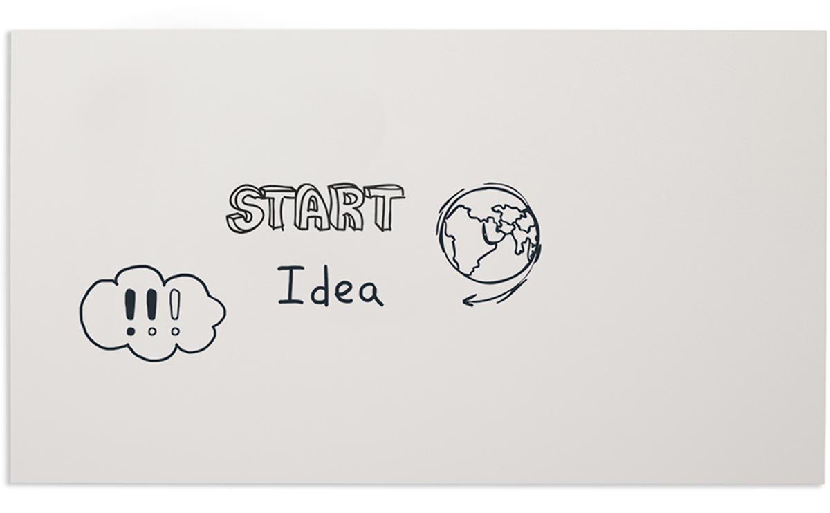 Smit Visual frameloos whiteboard, gelakt staal, magnetisch, ft 98 x 198 cm