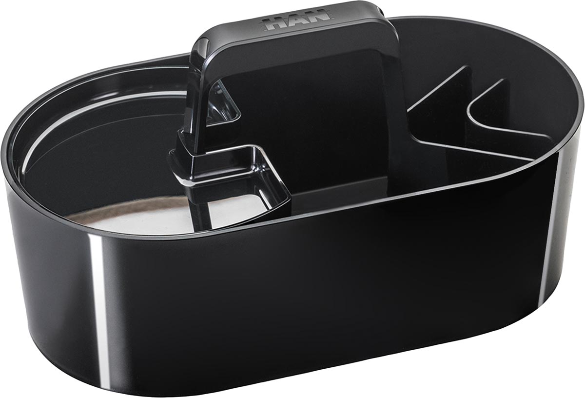 Han Toolbox Loft draagbare bureaustandaard met schaal, 4 vakken, zwart (Jet Black) Han Toolbox Loft draagbare bureaustandaard met schaal, 4 vakken, zwart (Jet Black)