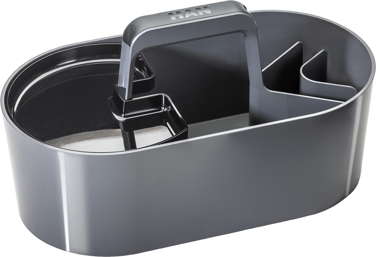 Han Toolbox Loft draagbare bureaustandaard met schaal, 4 vakken, grijs (Granite) Han Toolbox Loft draagbare bureaustandaard met schaal, 4 vakken, grijs (Granite)