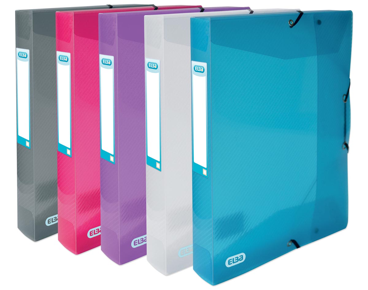 Elba Elastobox Hawai Voor Ft A4 Rug Van 4 Cm Uit Pp Geassorteerde Kleuren huismerk kopen in de aanbieding