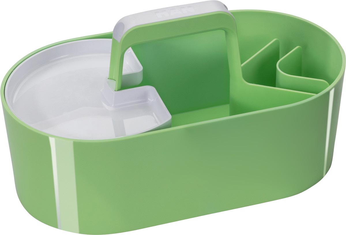 Han Toolbox Loft draagbare bureaustandaard met schaal, 4 vakken, groen (Lime Green) Han Toolbox Loft draagbare bureaustandaard met schaal, 4 vakken, groen (Lime Green)