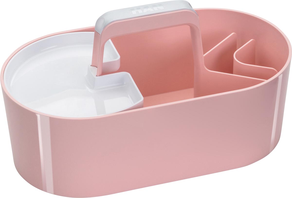 Han Toolbox Loft draagbare bureaustandaard met schaal, 4 vakken, roze (Flamingo) Han Toolbox Loft draagbare bureaustandaard met schaal, 4 vakken, roze (Flamingo)