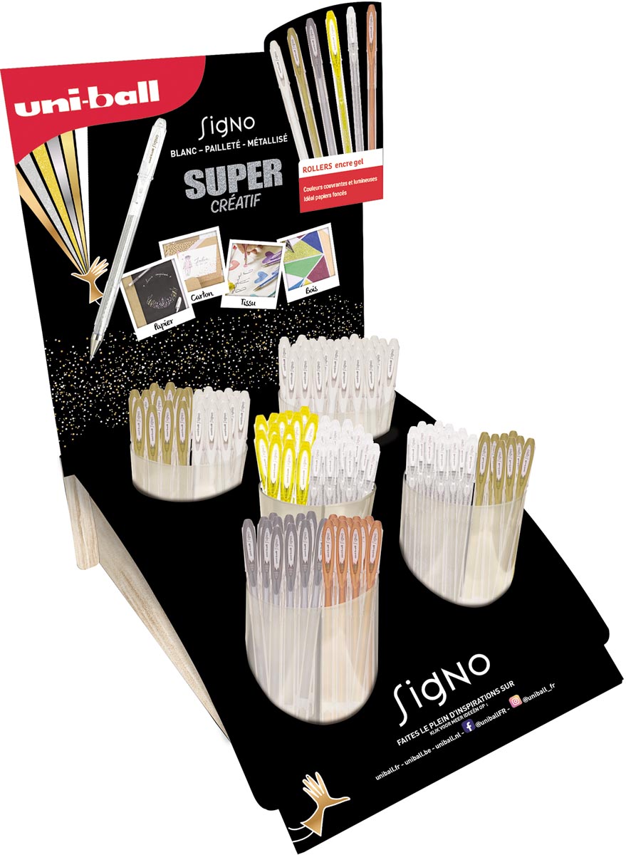 Uni-ball Signo roller 0,7mm, assorti, display van 120 stuks
