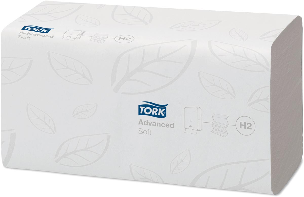 Tork Xpress Advanced handdoek 2-laags, systeem H2, wit, pak van 21 stuks Tork Xpress Advanced handdoek 2-laags, systeem H2, wit, pak van 21 stuks