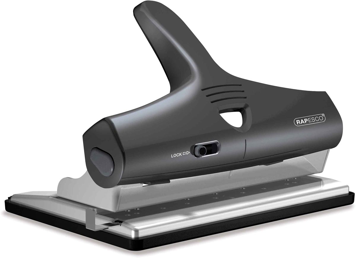Rapesco ALU aanpasbare meergaatsperforator, capaciteit: 32 vel, zwart Rapesco ALU aanpasbare meergaatsperforator, capaciteit: 32 vel, zwart