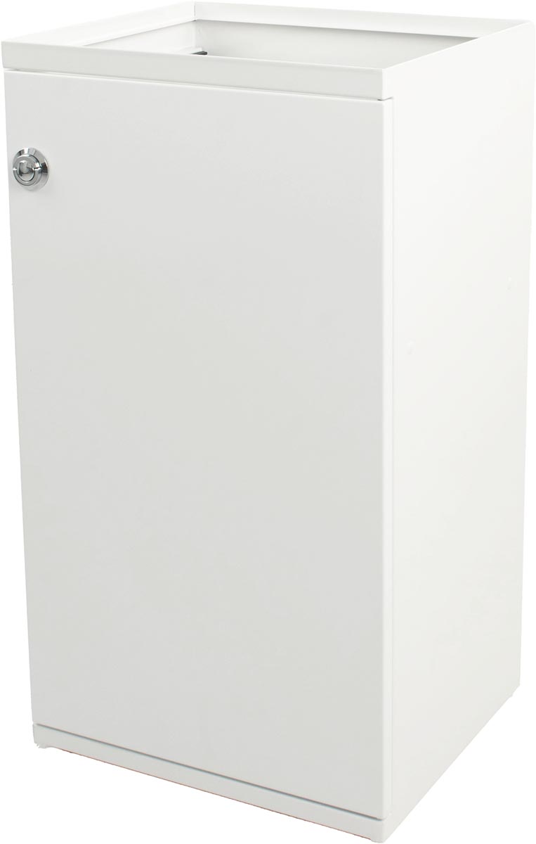V-part modulaire afvalbak met deur en zakhouder 85 l, wit afbeelding