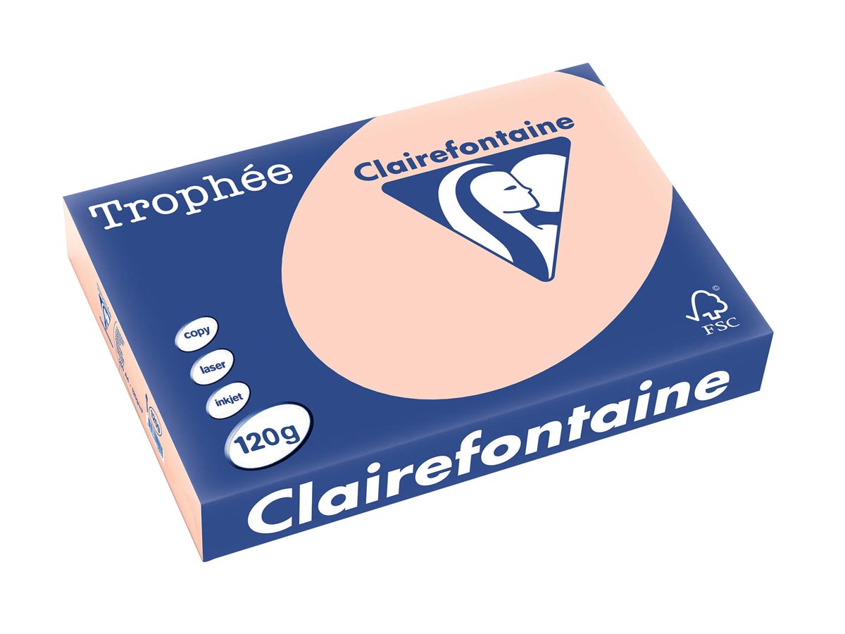 Clairefontaine Trophee Pastel A4 Zalm 120 G 250 Vel huismerk kopen in de aanbieding