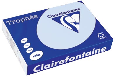 Clairefontaine Trophée Pastel A4, 120 g, 250 vel, azuur
