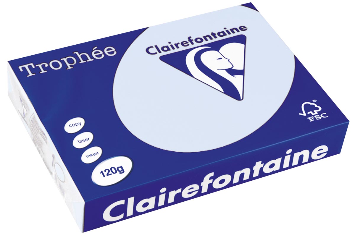 Clairefontaine TrophÃÂ©e Pastel gekleurd papier A4 120 g 250 vel azuurblauw