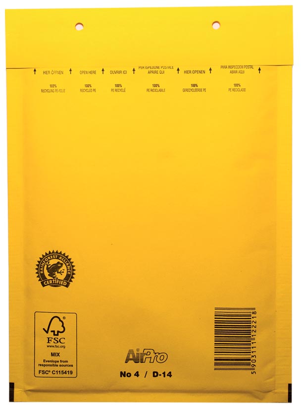 Luchtkussenenveloppen 180X265 Mm Doos Van 100 Stuks Geel huismerk kopen in de aanbieding Luchtkussenenveloppen 180X265 Mm Doos Van 100 Stuks Geel huismerk kopen in de aanbieding