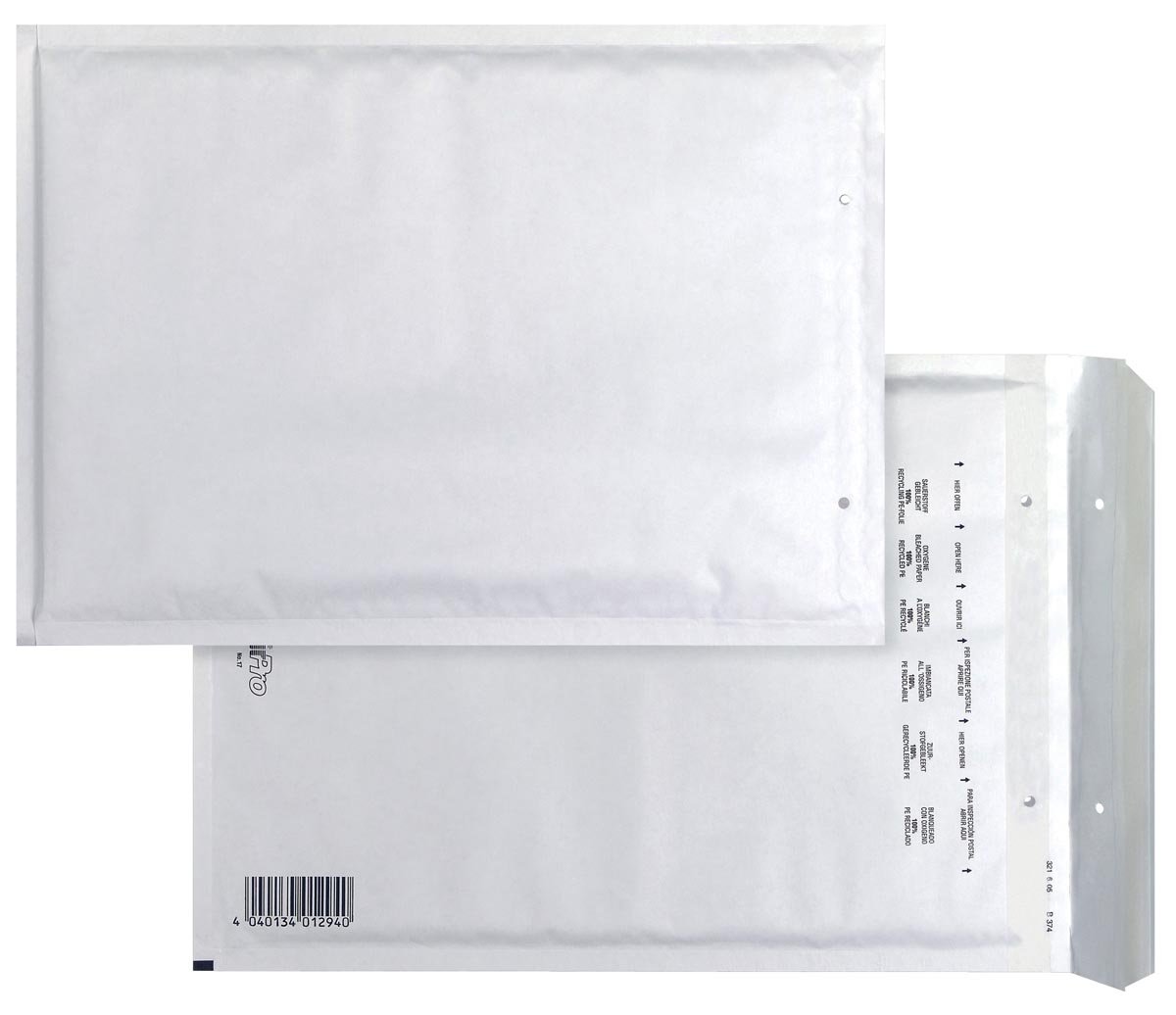 Bong AirPro luchtkussenenveloppen, ft 230 x 340 mm, met stripsluiting, doos van 100 stuks, wit Bong AirPro luchtkussenenveloppen, ft 230 x 340 mm, met stripsluiting, doos van 100 stuks, wit