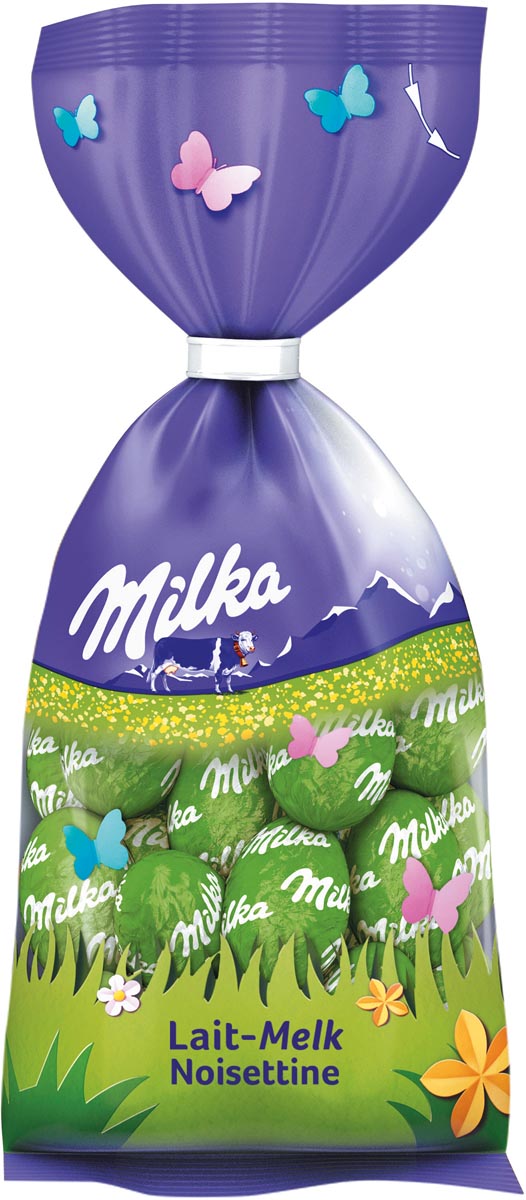 Milka zakje met eitjes, melk hazelnootjes, 100 gr Milka zakje met eitjes, melk hazelnootjes, 100 gr