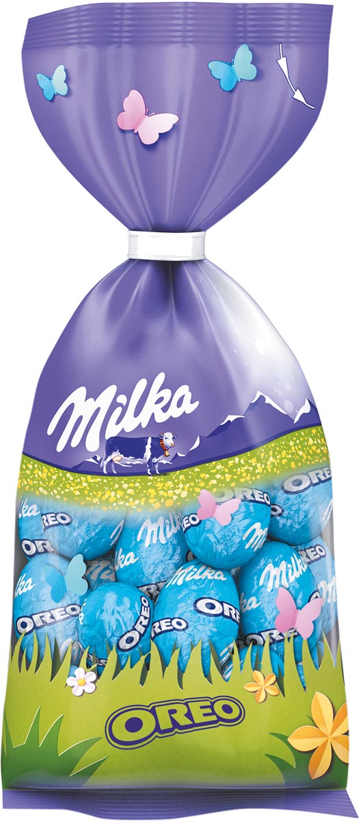 Milka zakje met eitjes, melk Oreo, 100 gr