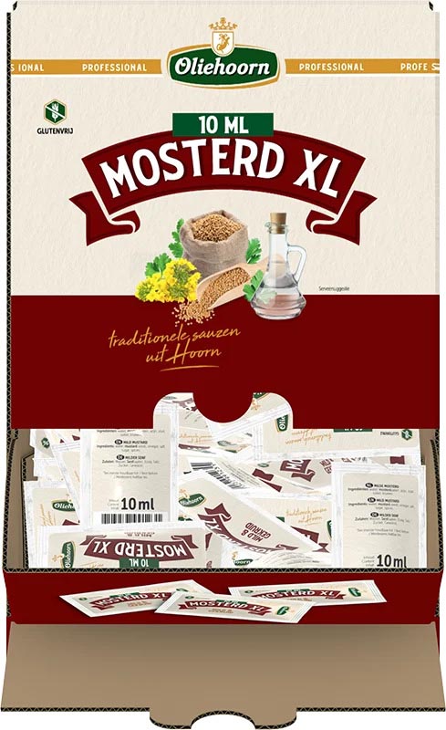 Oliehoorn Franse Mosterd, doos van 300 zakjes van 10 ml afbeelding