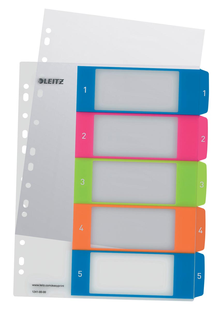 Leitz Wow Printbare Index 5 Tabs huismerk kopen in de aanbieding