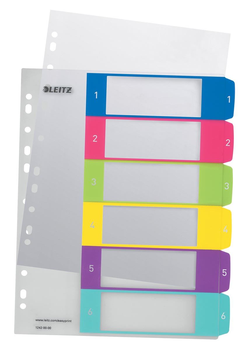 Leitz WOW printbare index, 6 tabs afbeelding