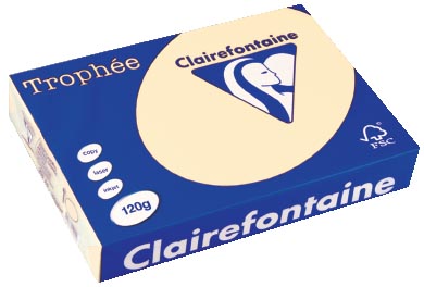 Clairefontaine Trophée Pastel A4, 120 g, 250 vel, crème