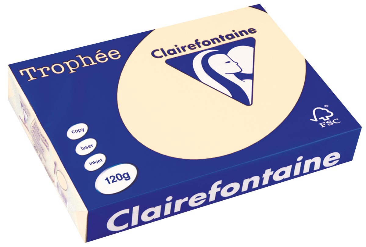 Clairefontaine Trophée Pastel gekleurd papier A4 120 g 250 vel crème