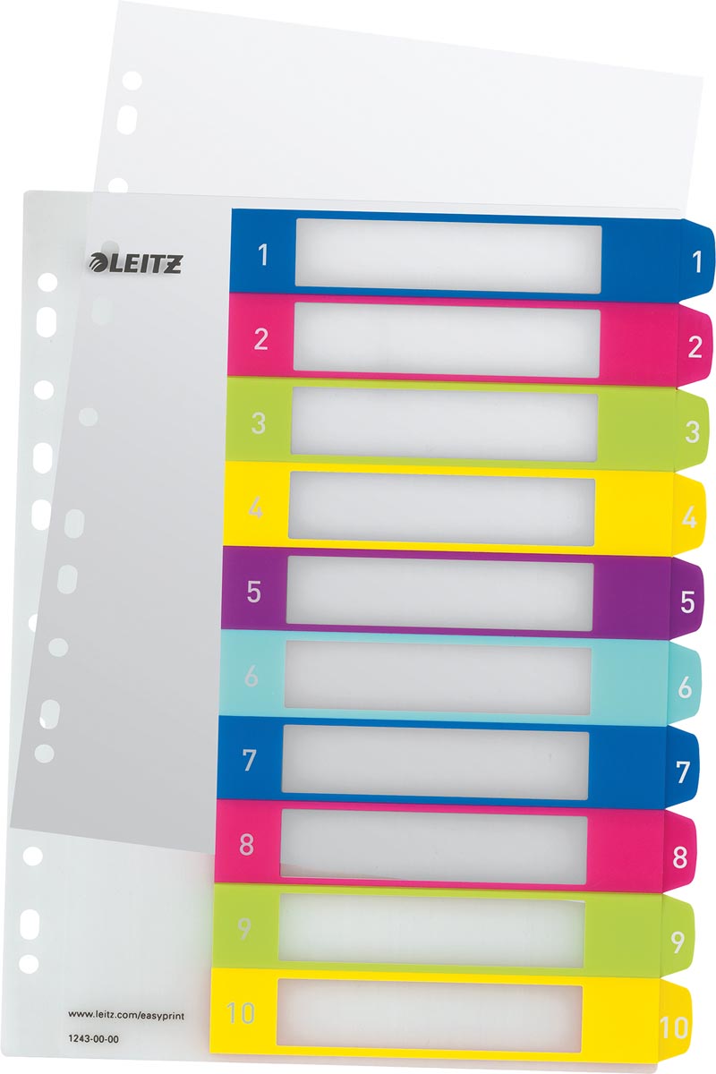 Leitz WOW printbare index, 10 tabs afbeelding