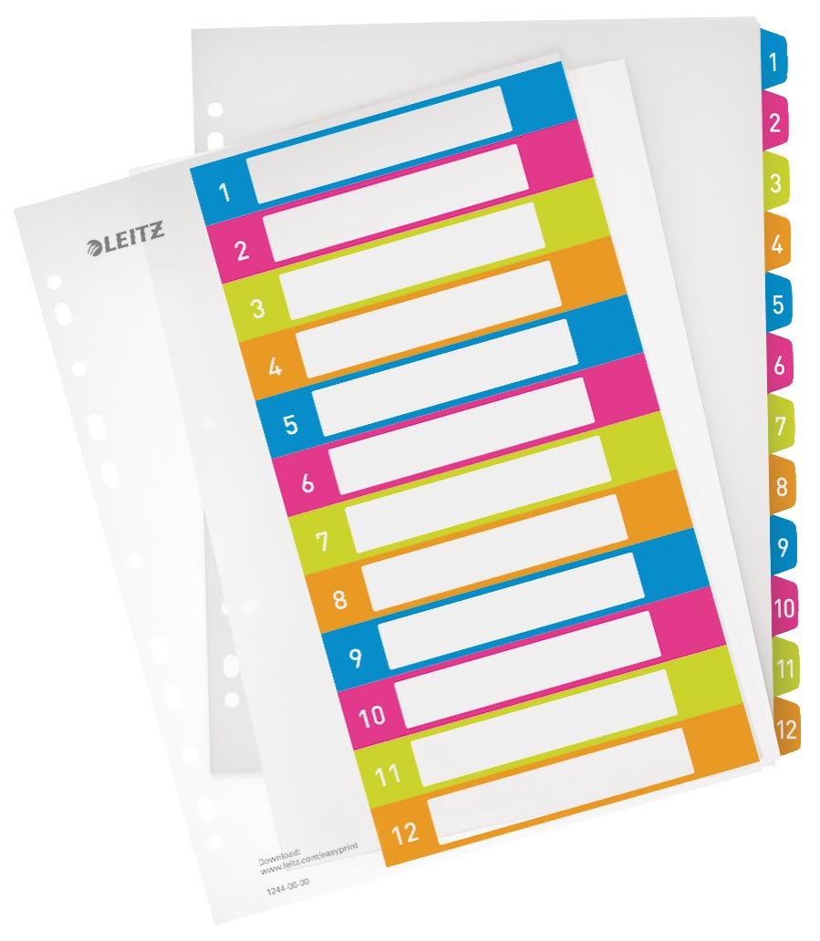 Leitz Wow Printbare Index 12 Tabs huismerk kopen in de aanbieding Leitz Wow Printbare Index 12 Tabs huismerk kopen in de aanbieding