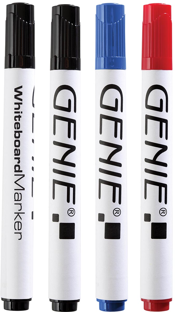 Whiteboardmarker etui van 4 stuks in geassorteerde kleuren