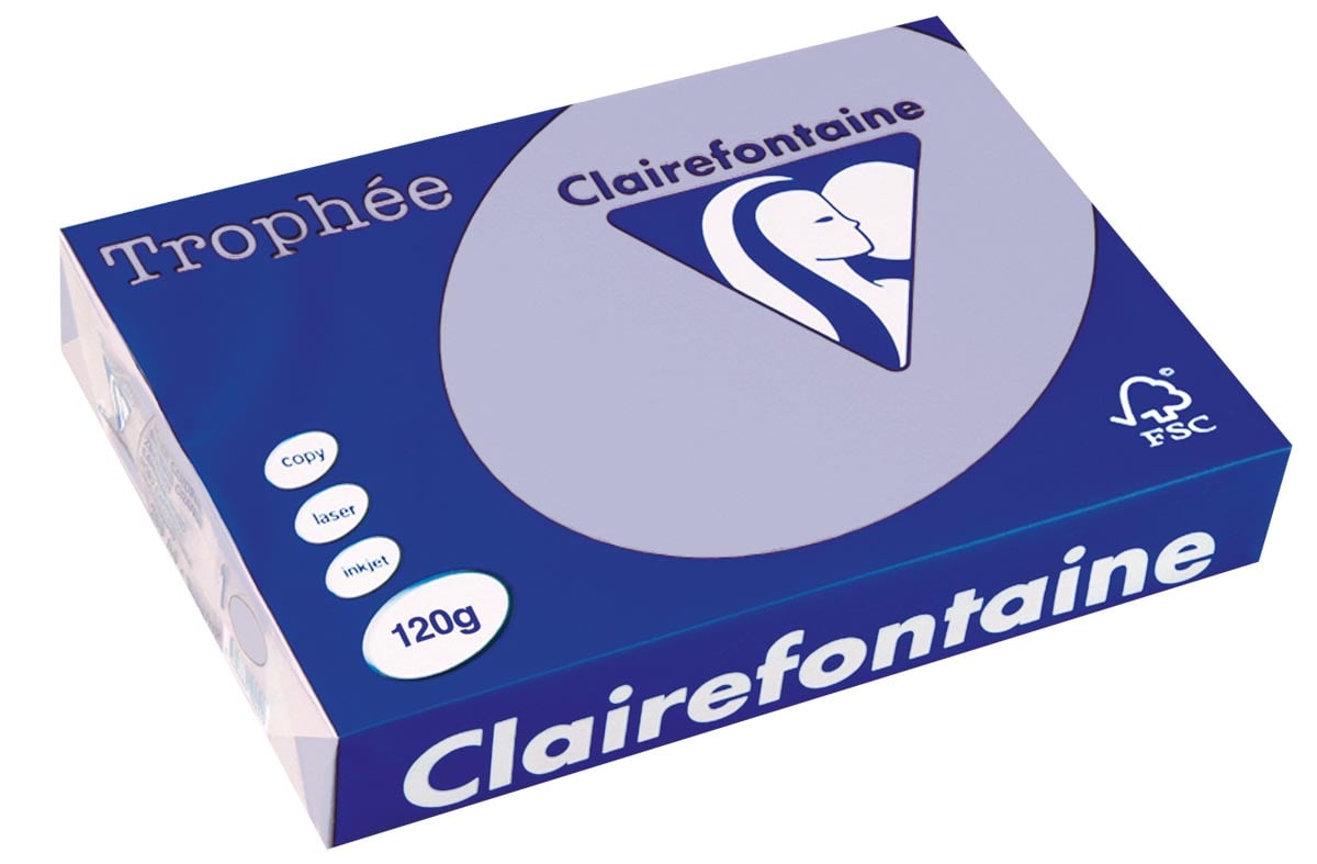 Clairefontaine TrophÃÂ©e Pastel gekleurd papier A4 120 g 250 vel lavendelblauw