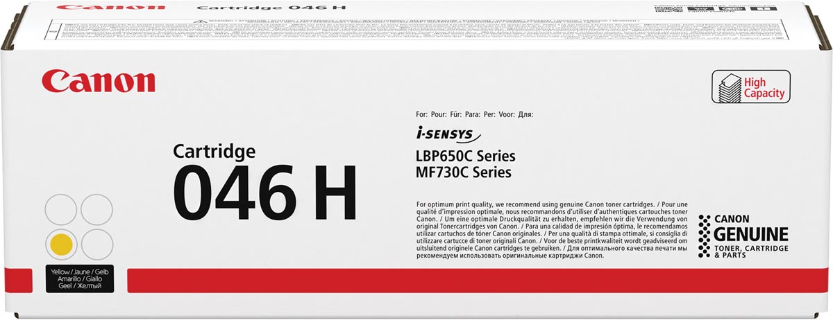 Canon toner 046 H , 5.000 pagina's, OEM 1251C002, geel