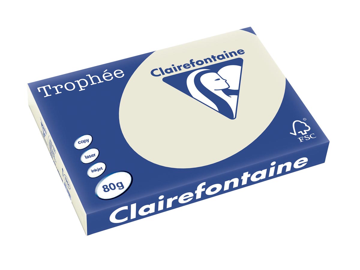 Clairefontaine Trophee Pastel A3 Parelgrijs 80 G 500 Vel huismerk kopen in de aanbieding