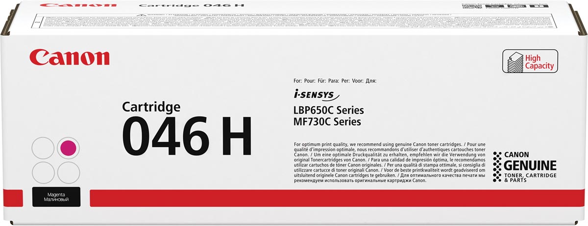 Canon toner 046 H, 5.000 pagina's, OEM 1252C002, magenta