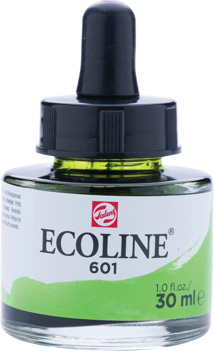 Talens Ecoline waterverf flacon van 30 ml, lichtgroen