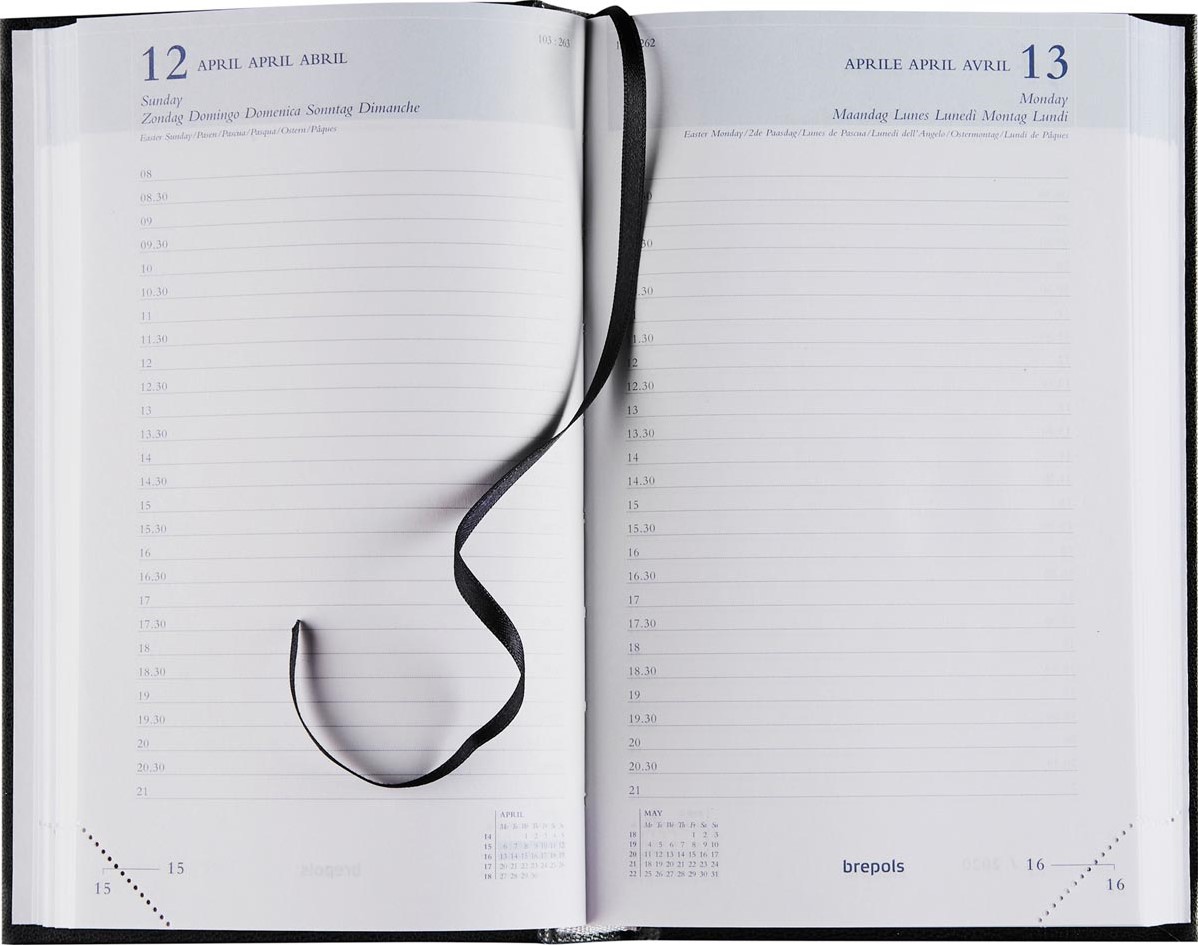 Brepols agenda Brefix Lima 6talig, blauw, 2024 bij VindiQ Office