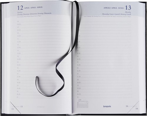 Brepols agenda Brefix Lima 6-talig, blauw, 2027-2